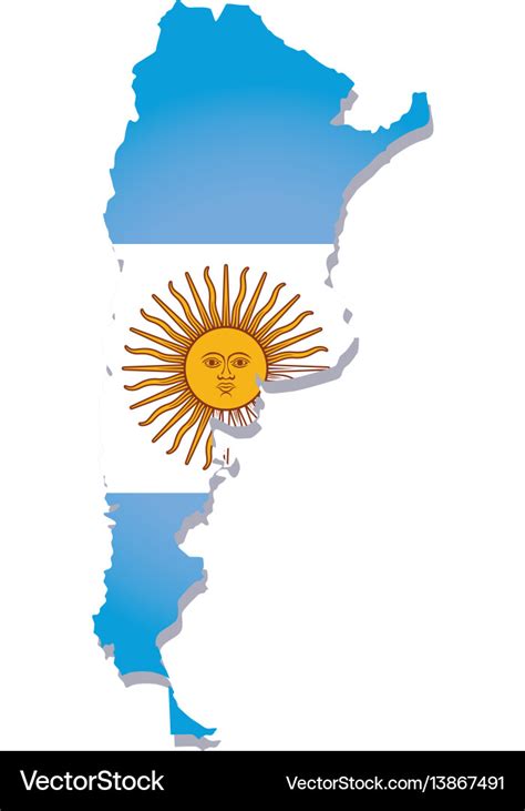 Printable Vector Map Of Argentina Flag Free Vector Ma