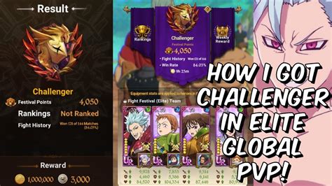 How I Got Challenger In Elite Global Pvp Setup Gear And Tips Seven