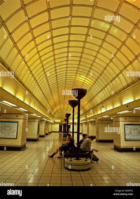 Interior Of Gants Hill Underground Station London Borough Of Redbridge