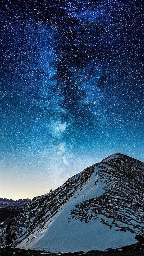 Milky Way Galaxy View From Mountain Iphone Wallpaper Iphone Wallpapers