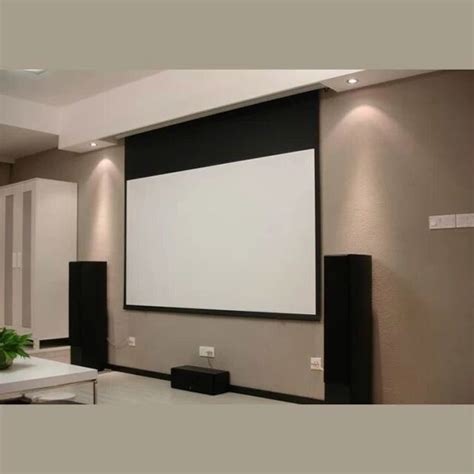 These motorized speaker are waterproof, portable & wireless. Hidden In Ceiling Electric Projection Screen With Remote ...