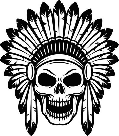 Many western themed painted cow and bison skulls out there. Indian Skull 1 Native American Warrior Headdress Feather ...