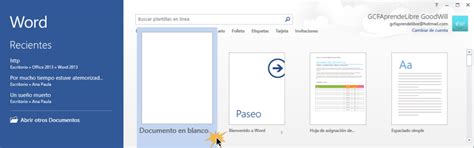 Word 2013 Crear Un Documento En Blanco En Word 2013