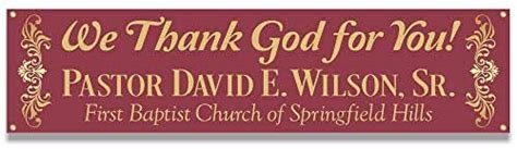Personalized Pastor Appreciation Banner Custom Banner To