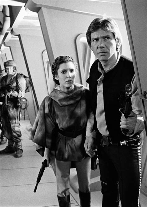 Filmhall Carrie Fisher Harrison Ford On The Set Of Return Of The Jedi