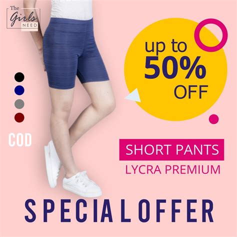 Celana Short Pants Legging Pendek Dalaman Wanita Standar And Jumbo Bahan