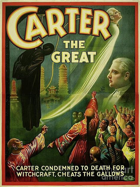 Carter The Great Vintage Magician Poster Painting By Esoterica Art