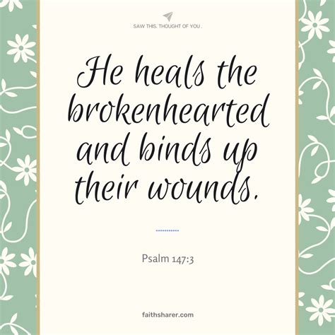 Psalm He Heals The Brokenhearted And Binds Up Their Wounds