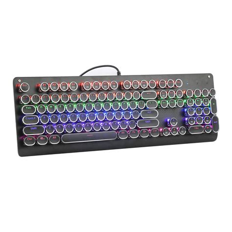 E Yooso K600 Retro Mechanical Gaming Keyboard 104 Key Rainbow Led