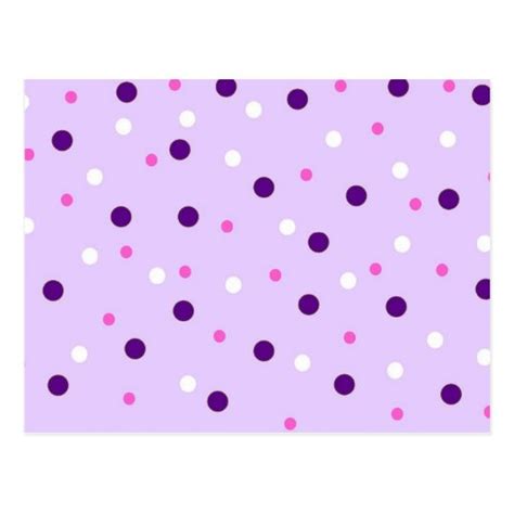 Purple With Pink Polka Dots Postcard Zazzle