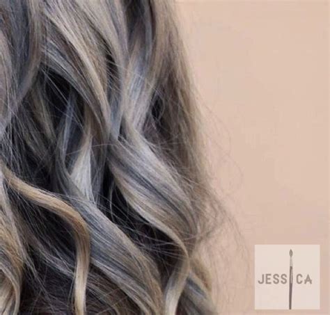 Icy Blonde Strands With Grey Blue Lowlights Ash Blonde Highlights Icy