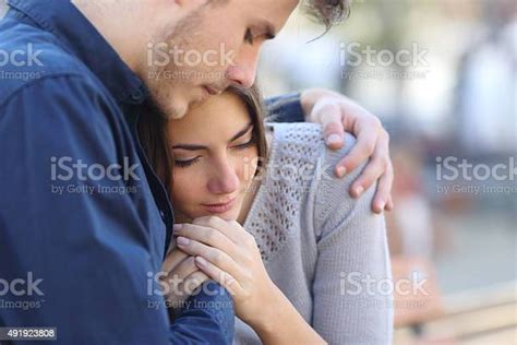 Man Comforting His Sad Mourning Friend Stock Photo Download Image Now