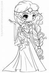 Coloring Yampuff Elf Pages Princess Deviantart Lineart Scottish Color sketch template