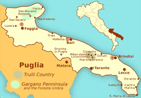 Maps And Places To See In Puglia