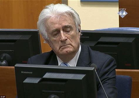 Ex Bosnian Serb Leader Radovan Karadzic Faces War Crimes Verdict At Un Court Daily Mail Online