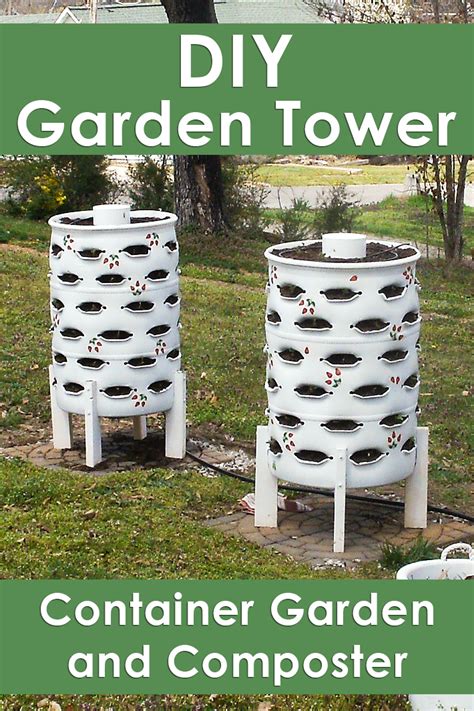 Diy Garden Tower Container Garden And Composter