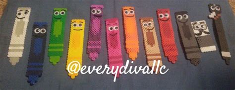 Color Crew With Eraser And Pencil Perler Beads Bead Crafts Crafts