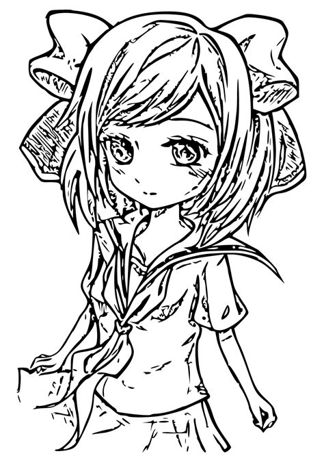 Free Printable Anime Girl Coloring Page For Adults And Kids
