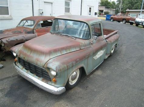 Purchase Used 1955 Chevy Big Window Pickup Hot Rat Rod Shop Truck In