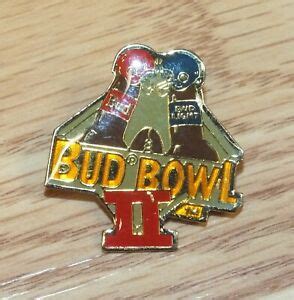 Vintage Budweiser Bud Bowl Ii Collectible Enamel Pin Lapel Read