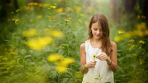 Wallpaper Sunlight Forest Flowers Children Nature Grass Field