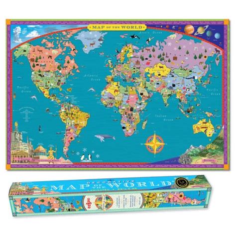 World Map Wall Poster For Kids