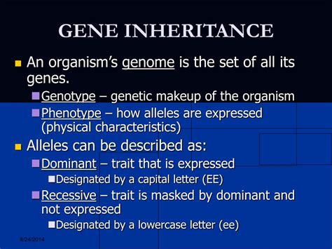 The Physical Expression Of An Organism S Genetic Makeup Is Called Its