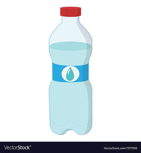 Plastic Bottle Water Cartoon Icon Royalty Free Vector Image