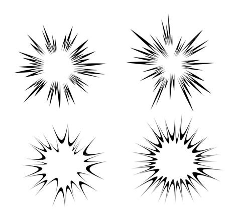 Vector Abstract Radial Burst Blast Retro Burst Png And Vector With