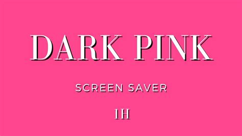 Dark Pink Screen For 1 Hour Youtube