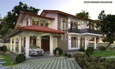 Proposed House At Nittambuwasri Lanka House Including Car Porch