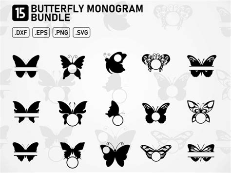Butterfly SVG Monogram Bundle | Vectorency