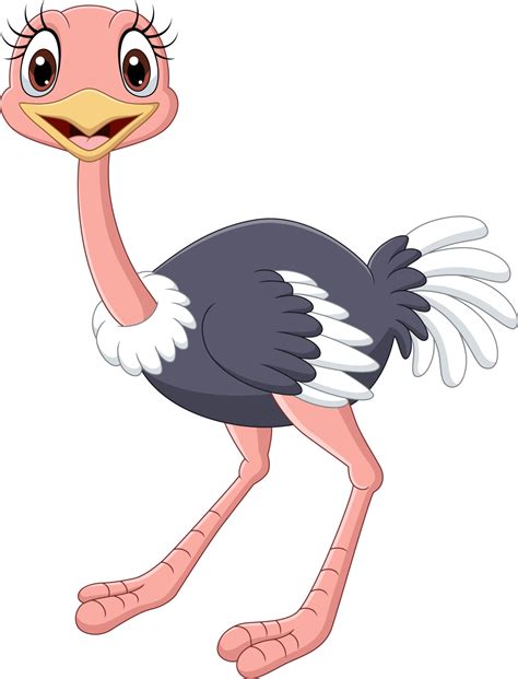 Cartoon Baby Ostrich Isolated On White Background 5161844 Vector Art At