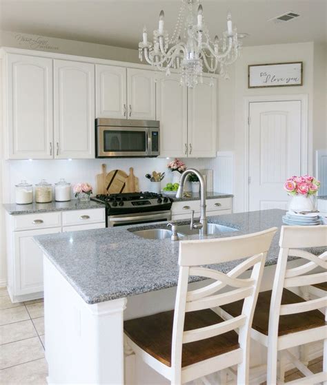 Farmhouse White Kitchen With Bead Board Backsplash And New Oven From