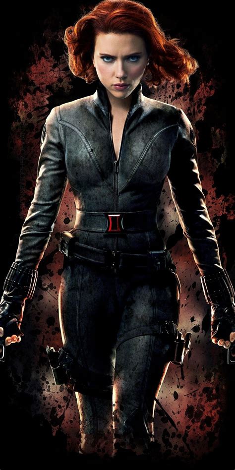 Black Widow Scarlett Johansson Avengers Minimal 1080×2160 Wallpaper