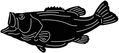 Bass Fish Beautiful Marine Life Design Décor Free DXF Files Dxf