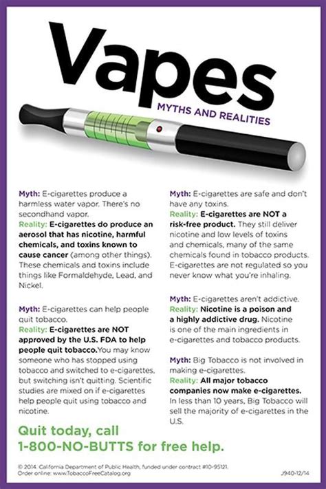 1000% of vitamin b12 per ml, 70/30 mix with higher vg, and optional nicotine levels of 6, 3, 1.5, 0. Vapes Myths and Realities - Downloadable Poster | Vape ...
