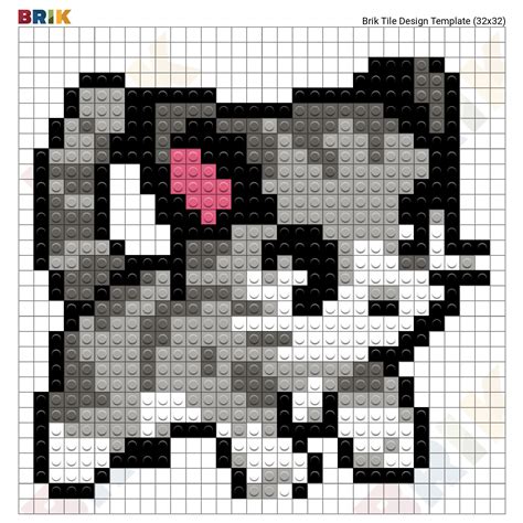 Beautiful Cute Pixel Art Grid 32x32 For Your Projects