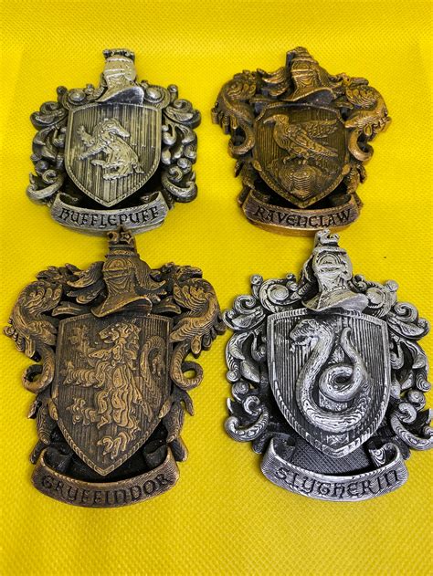 3d Printed Harry Potter House Crest Magnetemblem Free T Etsy