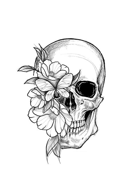 Pin By Eduardo Ornelas On Works Feminine Skull Tattoos Skull Tattoo Flowers Floral Skull Tattoos