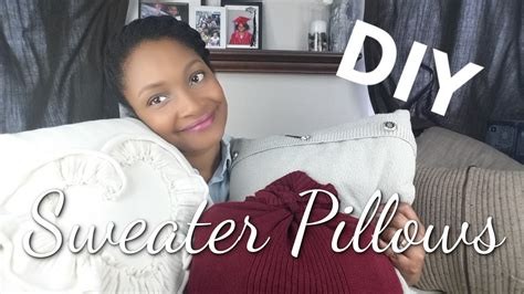 DIY Turn Old Sweaters Into Pillows YouTube