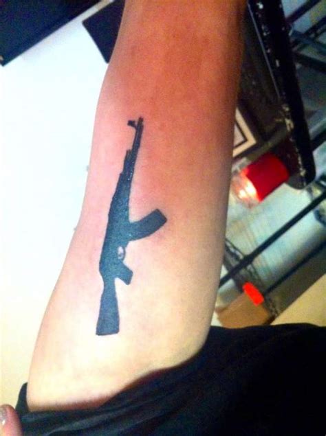 Ak 47 Gun Tattoo Arm 40 Ak 47 Tattoo Designs For Men An Arsenal Of