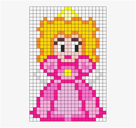Princess Peach Perler Bead Pattern Bead Sprite Pixel Art Mario Images