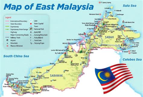 10 most amazing destinations in east malaysia. East malaysia map - Map of east malaysia (South-Eastern ...