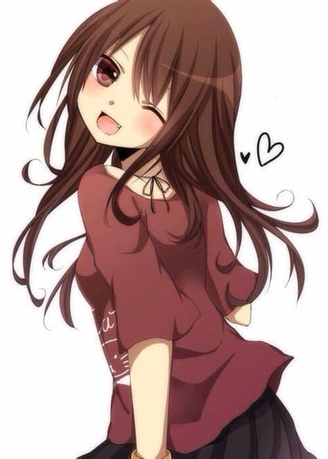 Brown hair, like black, is one of the more subtle hair colors in anime. Cute anime girl brown hair brown eyes | 「Anime ...