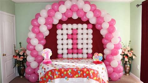Balloon Decoration Ideas For St Birthday Party At Home
