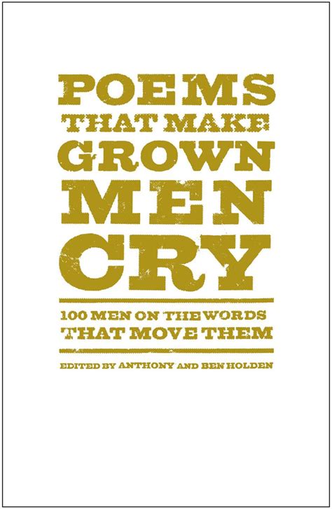 Review Poems That Make Grown Men Cry Edited By Anthony