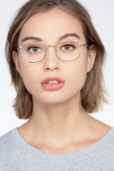 Golden Rectangle Prescription Eyeglasses Medium Full Rim Metal Eyewear Aspect In 2020