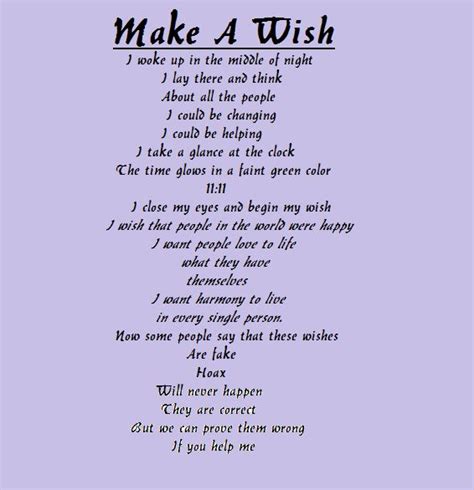 Make A Wish A Poem By Me Make A Wish You Poem Poems