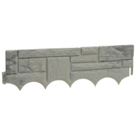 Multy home castle stone garden border grey rubber landscape edging roll enter your location. Suncast Field Stone 9 ft. 4 in. (22 in. Sections) Resin ...